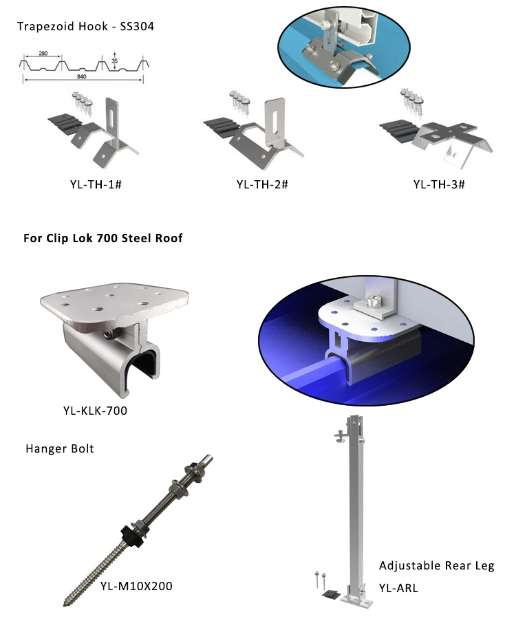 Clip Clamp, Clip Lock Solar PV Bracket Accessories