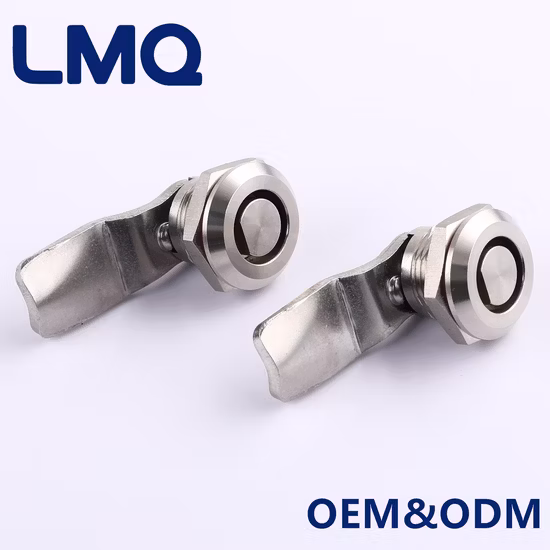 Europa Oriental Φ 13 Bloqueio de quarto de volta em aço inoxidável, SUS 316 Bloqueio de came de cilindro de gabinete para máquina de venda automática ATM de veículos ferroviários industriais